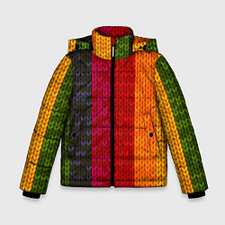 Куртка зимняя для мальчика Вязаная радуга, цвет: 3D-светло-серый