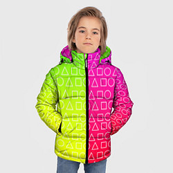 Куртка зимняя для мальчика Игра в кальмара розовыйжелтый, цвет: 3D-светло-серый — фото 2