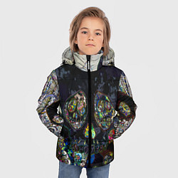 Куртка зимняя для мальчика Такаши Мураками художник Японии, цвет: 3D-светло-серый — фото 2