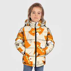 Куртка зимняя для мальчика ЛИСА ПАТТЕРН УЗОР, цвет: 3D-черный — фото 2