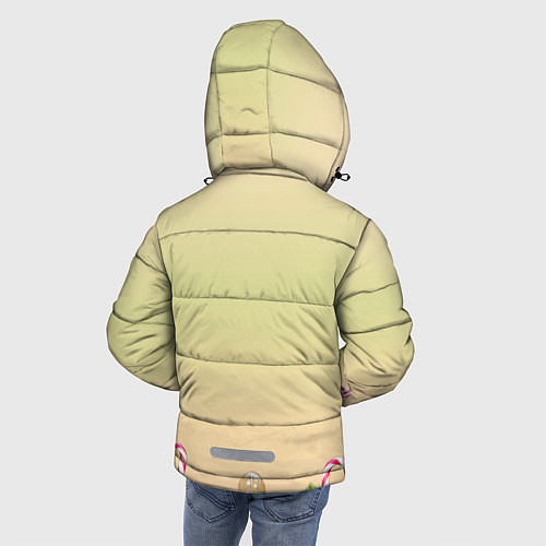Зимняя куртка для мальчика Рождество и Новый год: пряники карамель / 3D-Светло-серый – фото 4
