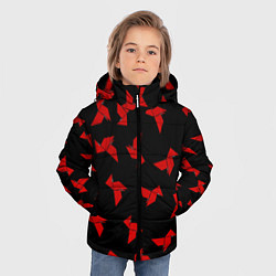 Куртка зимняя для мальчика БУМАЖНЫЙ ДОМ ПАТТЕРН ОРИГАМИ ПРОФЕССОР, цвет: 3D-светло-серый — фото 2