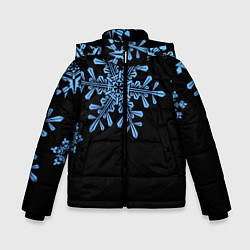 Куртка зимняя для мальчика Минималистичные Снежинки, цвет: 3D-светло-серый