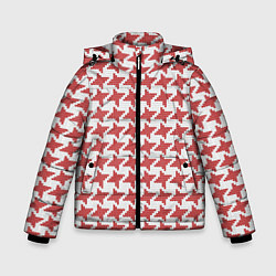 Куртка зимняя для мальчика Модная гусиная лапка, цвет: 3D-светло-серый