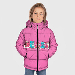 Куртка зимняя для мальчика Mr Beast Donut Pink edition, цвет: 3D-светло-серый — фото 2