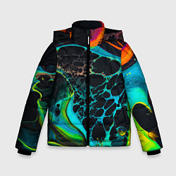 Куртка зимняя для мальчика Огни большого города, цвет: 3D-светло-серый