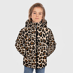 Куртка зимняя для мальчика Леопардовые Пятна, цвет: 3D-черный — фото 2