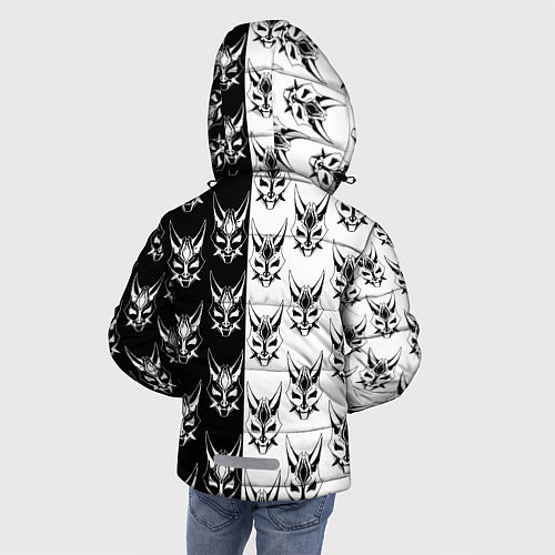 Зимняя куртка для мальчика GENSHIN IMPACT XIAO MASK ГЕНШИН ИМПАКТ СЯО МАСКА / 3D-Красный – фото 4