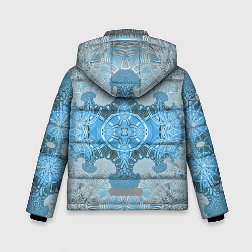 Зимняя куртка для мальчика Коллекция Фрактальная мозаика Голубой 292-6-n / 3D-Черный – фото 2