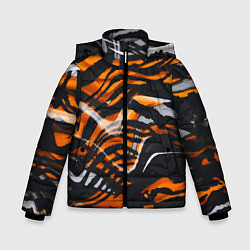 Куртка зимняя для мальчика Окрас тигра, цвет: 3D-светло-серый