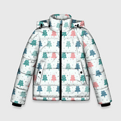 Зимняя куртка для мальчика Цветные ели