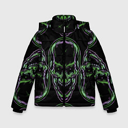 Куртка зимняя для мальчика Skulls vanguard pattern 2077, цвет: 3D-красный