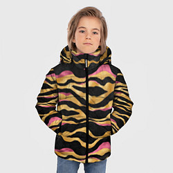 Куртка зимняя для мальчика Тигровый окрас Gold Pink, цвет: 3D-светло-серый — фото 2