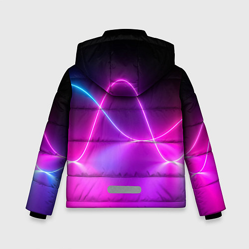 Зимняя куртка для мальчика Лучи света pink theme / 3D-Черный – фото 2