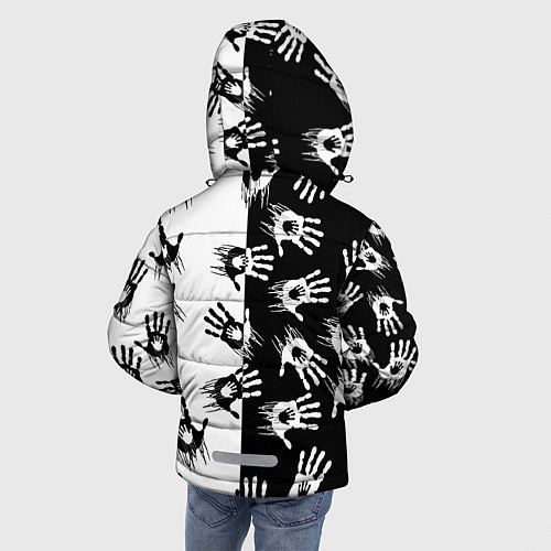 Зимняя куртка для мальчика Death Stranding паттерн логотипов / 3D-Красный – фото 4