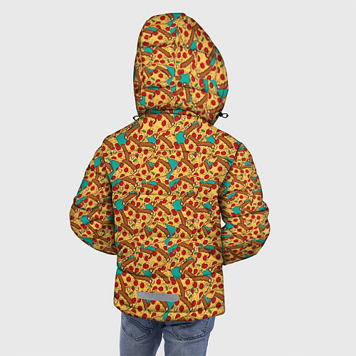 Зимняя куртка для мальчика Итальянская Пицца Pizza / 3D-Красный – фото 4