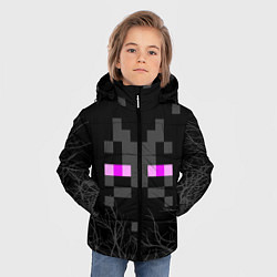 Куртка зимняя для мальчика ЭНДЕРМЕН МАЙНКРАФТ MINECRAFT, цвет: 3D-черный — фото 2