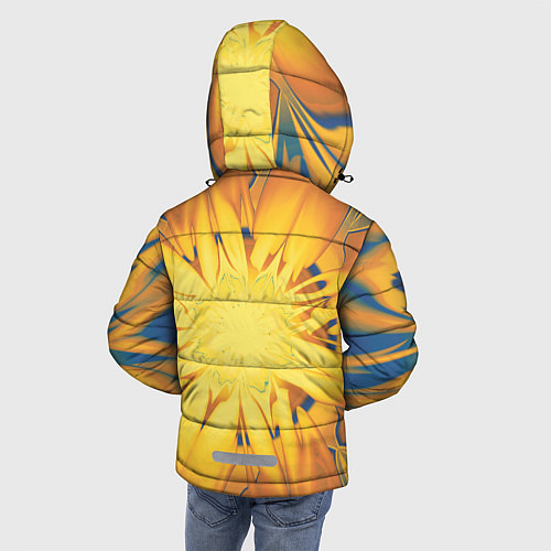 Зимняя куртка для мальчика Солнечный цветок Абстракция 535-332-32 / 3D-Светло-серый – фото 4