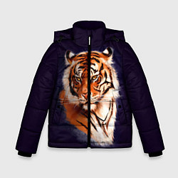 Куртка зимняя для мальчика Грозный Тигр Символ 2022 Года Tiger Beast, цвет: 3D-черный