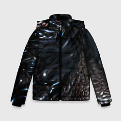 Куртка зимняя для мальчика Элегантный инопланетянин, цвет: 3D-черный