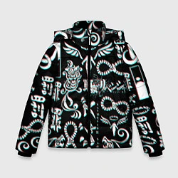 Куртка зимняя для мальчика ТОКИЙСКИЕ МСТИТЕЛИ ГЛИТЧ, GLITCH, цвет: 3D-светло-серый