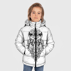 Куртка зимняя для мальчика Тигровый оскал, цвет: 3D-черный — фото 2