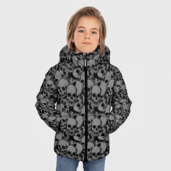 Куртка зимняя для мальчика Gray skulls, цвет: 3D-светло-серый — фото 2