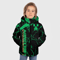 Куртка зимняя для мальчика Minecraft нуб, цвет: 3D-черный — фото 2
