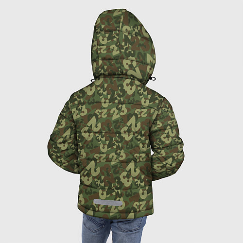 Зимняя куртка для мальчика 23 февраля камуфляж / 3D-Светло-серый – фото 4