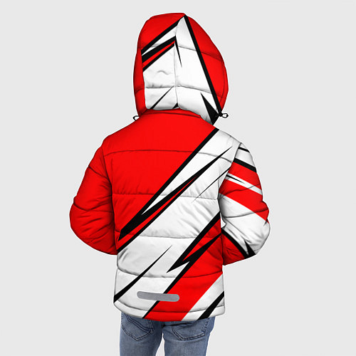 Зимняя куртка для мальчика CHEVROLET Узор Логотип / 3D-Красный – фото 4
