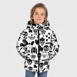 Куртка зимняя для мальчика UNDERTALE WHITE PATTERN, цвет: 3D-красный — фото 2