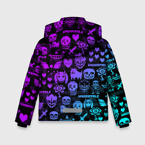 Зимняя куртка для мальчика UNDERTALE NEON PATTERN УЗОР / 3D-Красный – фото 2