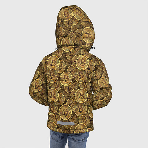 Зимняя куртка для мальчика Bitcoins / 3D-Светло-серый – фото 4