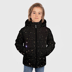 Куртка зимняя для мальчика Ночное звездное небо, цвет: 3D-черный — фото 2