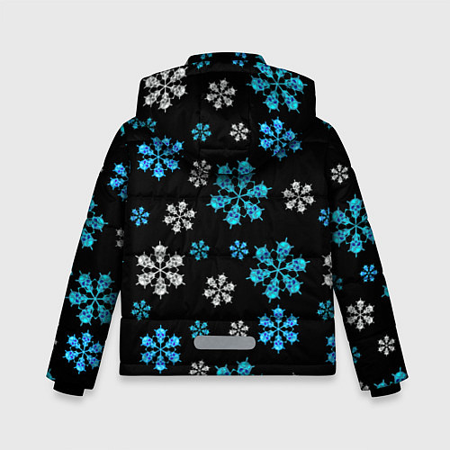 Зимняя куртка для мальчика Снежинки Черепа черный / 3D-Черный – фото 2