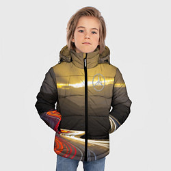 Куртка зимняя для мальчика Ночная трасса, Мерседес, цвет: 3D-красный — фото 2