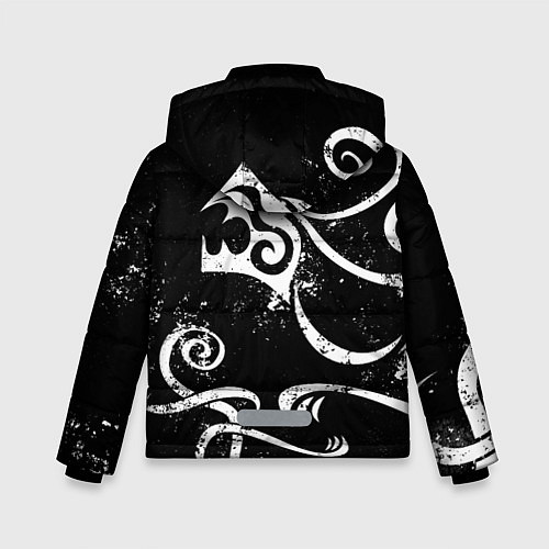 Зимняя куртка для мальчика ТАТУИРОВКА ДРАКЕНА WHITE AND BLACK / 3D-Черный – фото 2