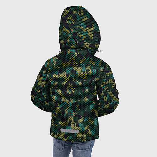 Зимняя куртка для мальчика Модный камуфляж с холстовой сеткой / 3D-Светло-серый – фото 4