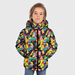Куртка зимняя для мальчика Модный военный камуфляж, цвет: 3D-светло-серый — фото 2