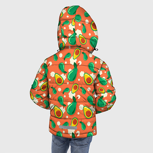 Зимняя куртка для мальчика Паттерн из авокадо / 3D-Красный – фото 4