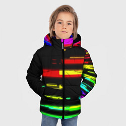 Куртка зимняя для мальчика Color fashion glitch, цвет: 3D-черный — фото 2