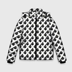 Куртка зимняя для мальчика Пиксельные Очки смирись с этим, цвет: 3D-светло-серый