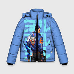 Куртка зимняя для мальчика Юру спиной, цвет: 3D-светло-серый