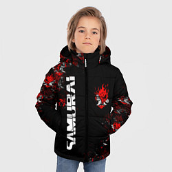Куртка зимняя для мальчика КИБЕРПАНК 2077 SAMURAI CYBERPUNK 2077, цвет: 3D-красный — фото 2
