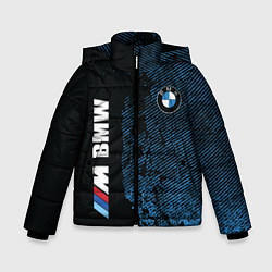 Куртка зимняя для мальчика BMW M Series Синий Гранж, цвет: 3D-красный