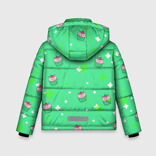 Зимняя куртка для мальчика Кот капкейк / 3D-Черный – фото 2