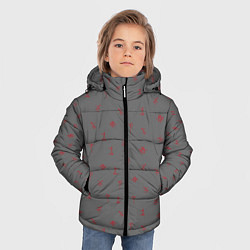 Куртка зимняя для мальчика Зимние виды спорта на сером фоне, цвет: 3D-светло-серый — фото 2