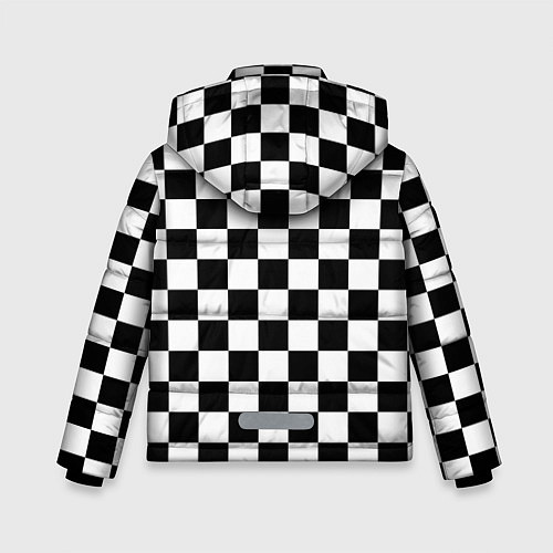 Зимняя куртка для мальчика Chess Squares Cubes / 3D-Черный – фото 2