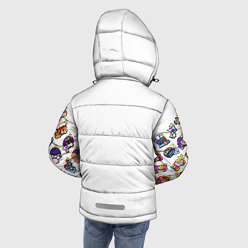 Зимняя куртка для мальчика Особые редкие значки Бравл Пины Бравл Старс Brawl / 3D-Красный – фото 4