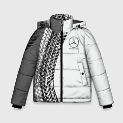 Куртка зимняя для мальчика Mercedes-Benz дрифт, цвет: 3D-черный